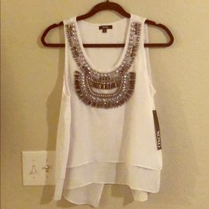 White Embellished Top